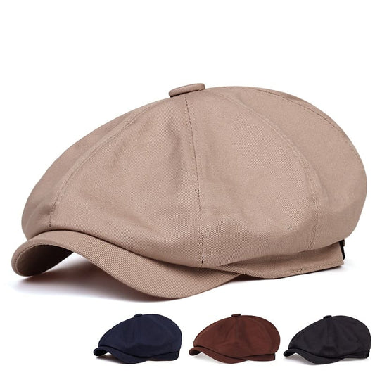 Cardiff Classic Newsboy Cap – Plain Cotton Flat Cap