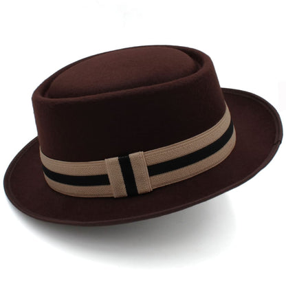 Carlyle Wool Porkpie Hat – Classic Adjustable Structured Hat