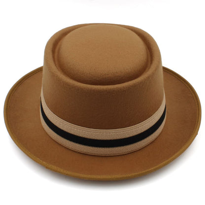 Carlyle Wool Porkpie Hat – Classic Adjustable Structured Hat