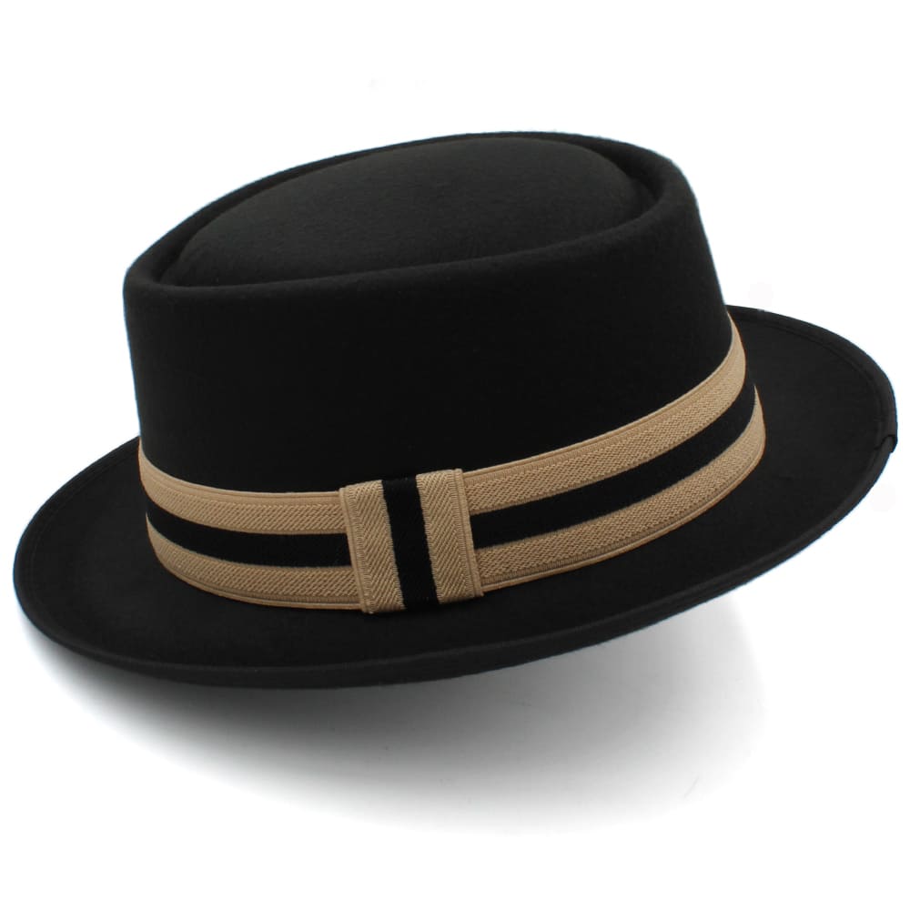 Carlyle Wool Porkpie Hat – Classic Adjustable Structured Hat