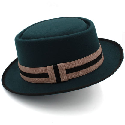 Carlyle Wool Porkpie Hat – Classic Adjustable Structured Hat