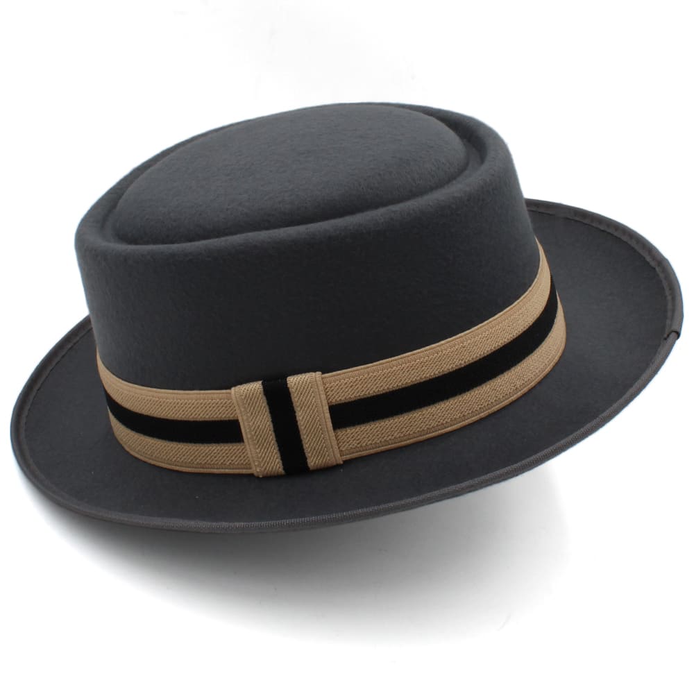 Carlyle Wool Porkpie Hat – Classic Adjustable Structured Hat