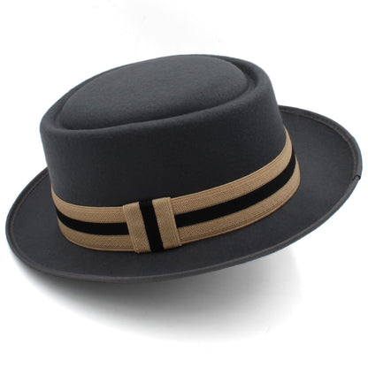 Carlyle Wool Porkpie Hat – Classic Adjustable Structured Hat