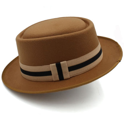 Carlyle Wool Porkpie Hat – Classic Adjustable Structured Hat