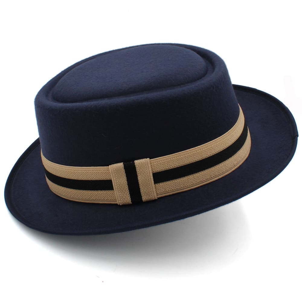 Carlyle Wool Porkpie Hat – Classic Adjustable Structured Hat