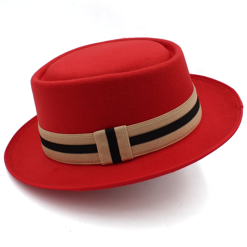 Carlyle Wool Porkpie Hat – Classic Adjustable Structured Hat