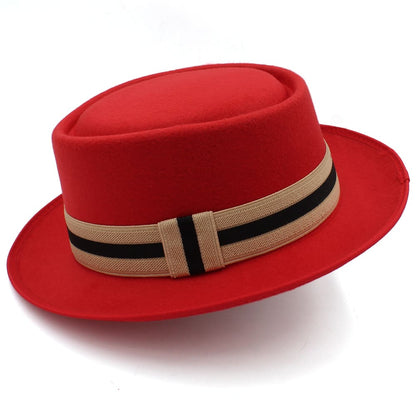 Carlyle Wool Porkpie Hat – Classic Adjustable Structured Hat