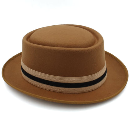 Carlyle Wool Porkpie Hat – Classic Adjustable Structured Hat
