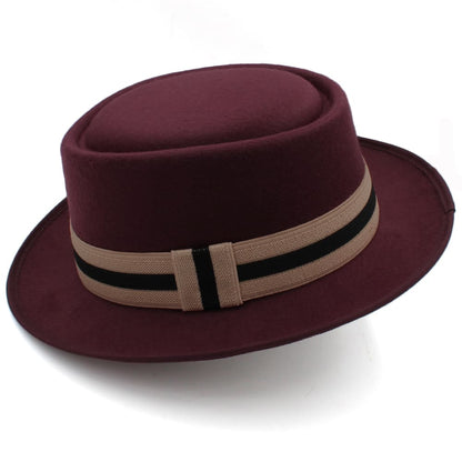 Carlyle Wool Porkpie Hat – Classic Adjustable Structured Hat