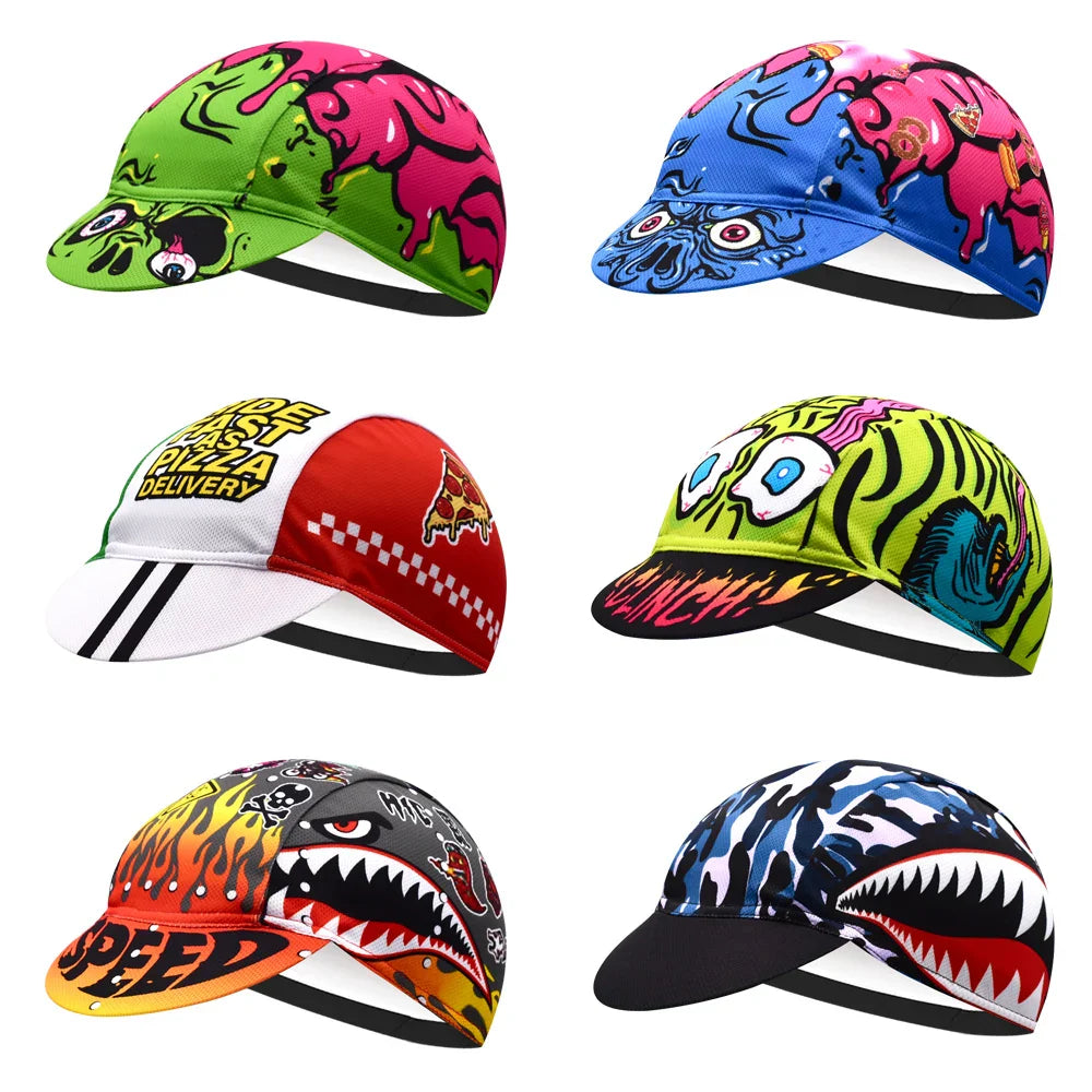 Cartoon Monsters Cycling Cap Lightweight Acrylic Riding Hat for Cyclists