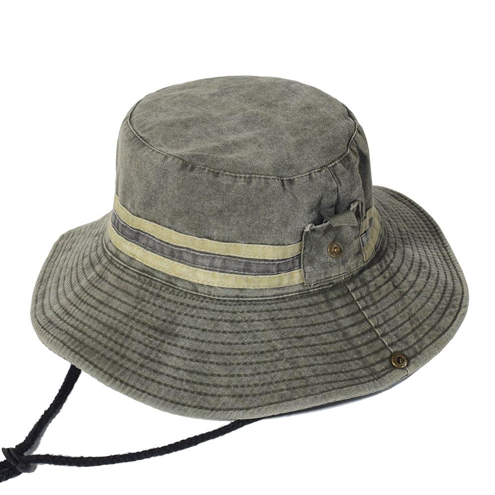 Catfish Wide Brimmed Bucket Hat - Classic Cotton Hat With Wide Brim For Sun Protection