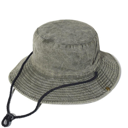 Catfish Wide Brimmed Bucket Hat - Classic Cotton Hat With Wide Brim For Sun Protection