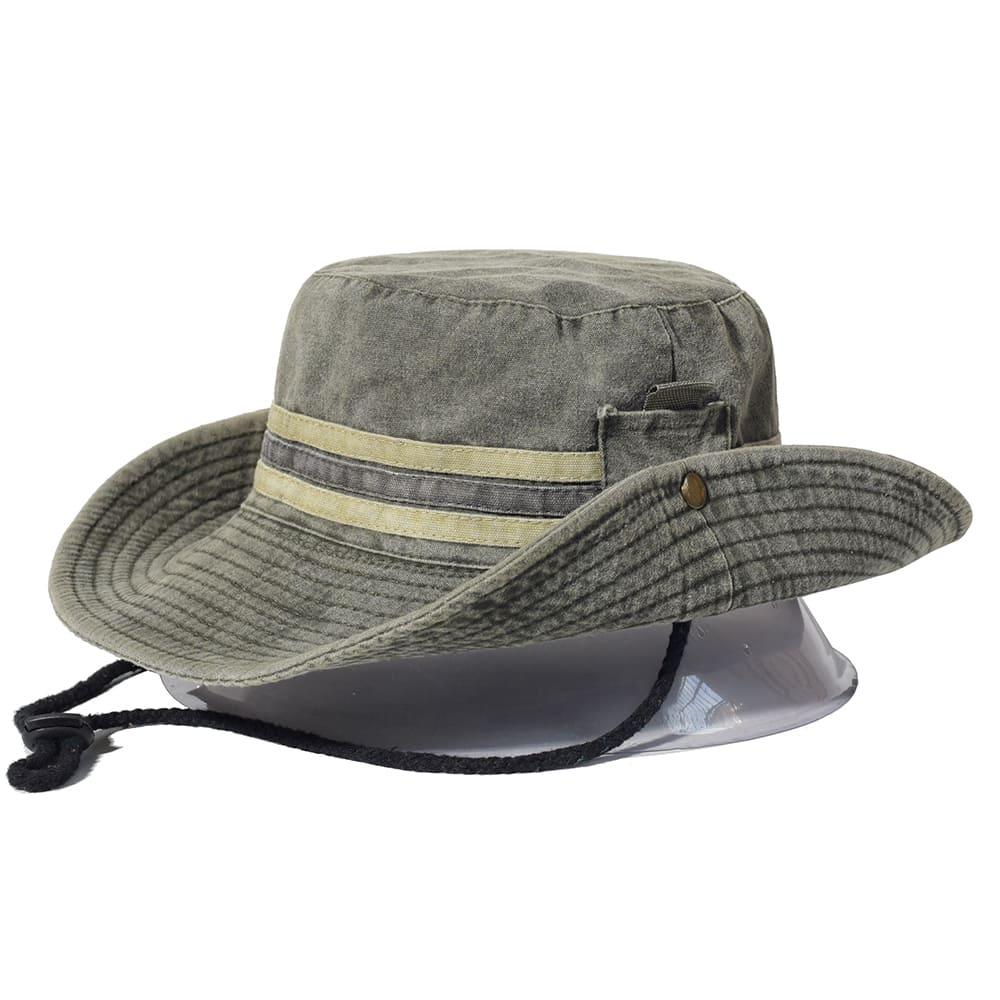 Catfish Wide Brimmed Bucket Hat - Classic Cotton Hat With Wide Brim For Sun Protection