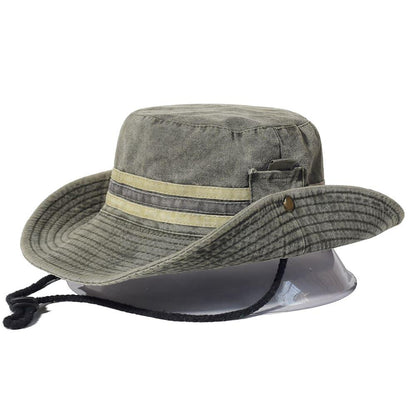 Catfish Wide Brimmed Bucket Hat - Classic Cotton Hat With Wide Brim For Sun Protection
