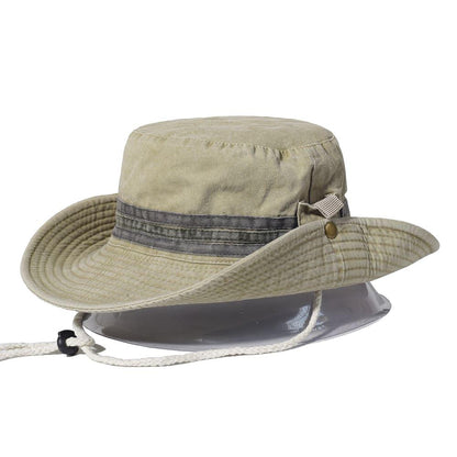 Catfish Wide Brimmed Bucket Hat - Classic Cotton Hat With Wide Brim For Sun Protection