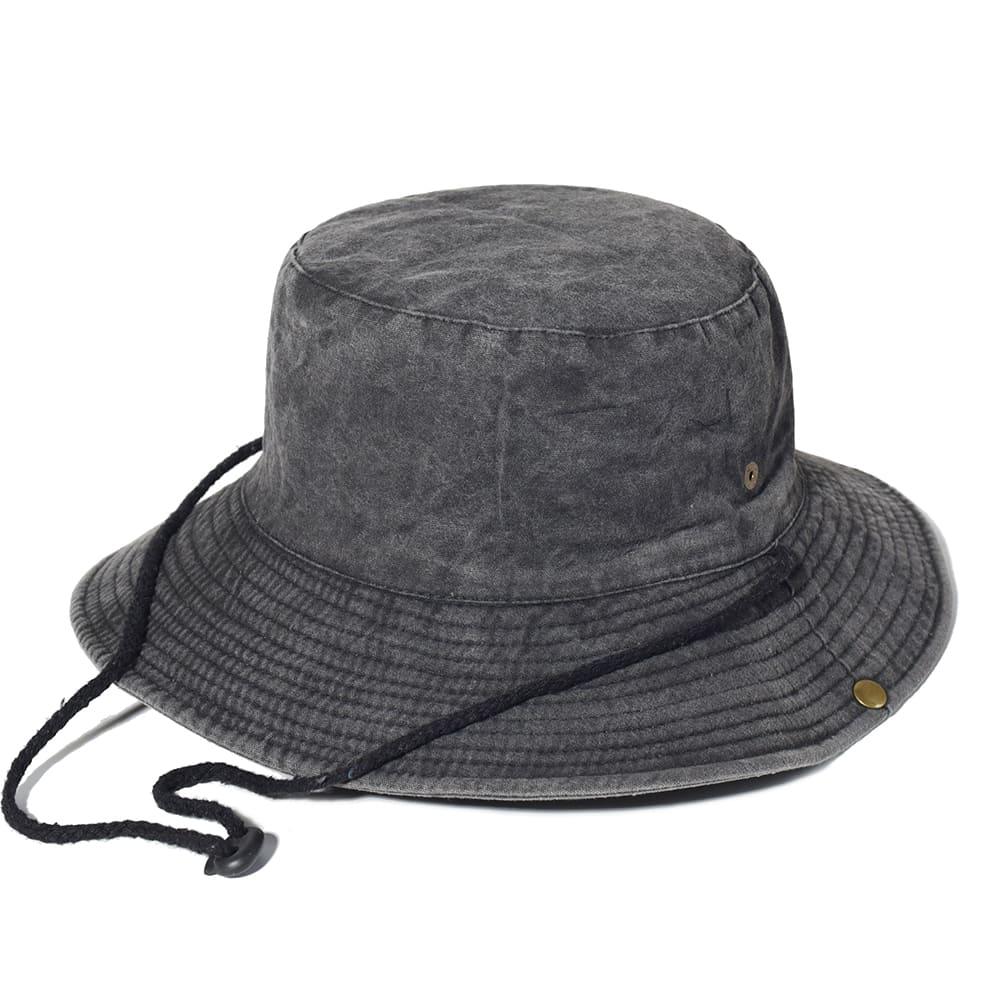 Catfish Wide Brimmed Bucket Hat - Classic Cotton Hat With Wide Brim For Sun Protection