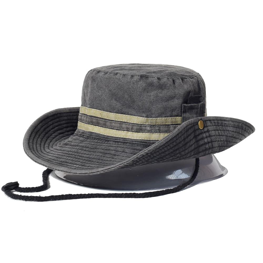 Catfish Wide Brimmed Bucket Hat - Classic Cotton Hat With Wide Brim For Sun Protection