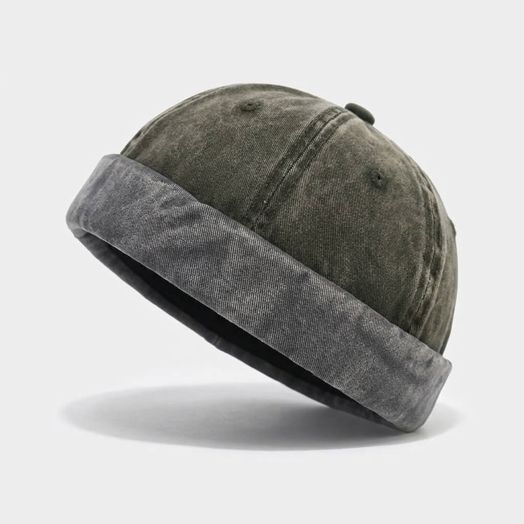 The Two-Tone Washed Docker Cap Corduroy Unstructured - Urban Caps