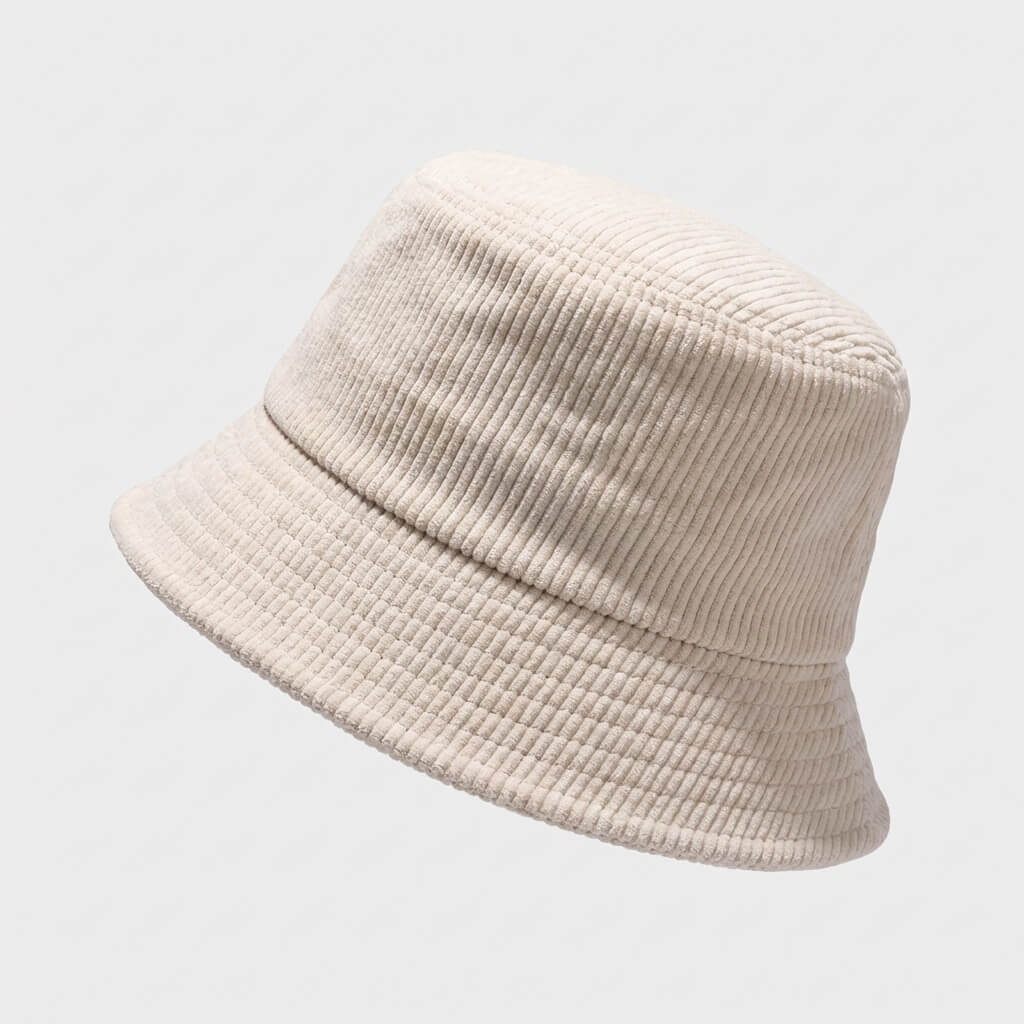 Corduroy Bucket Hat Clean Modern Minimalist Style Accessory - Urban Caps