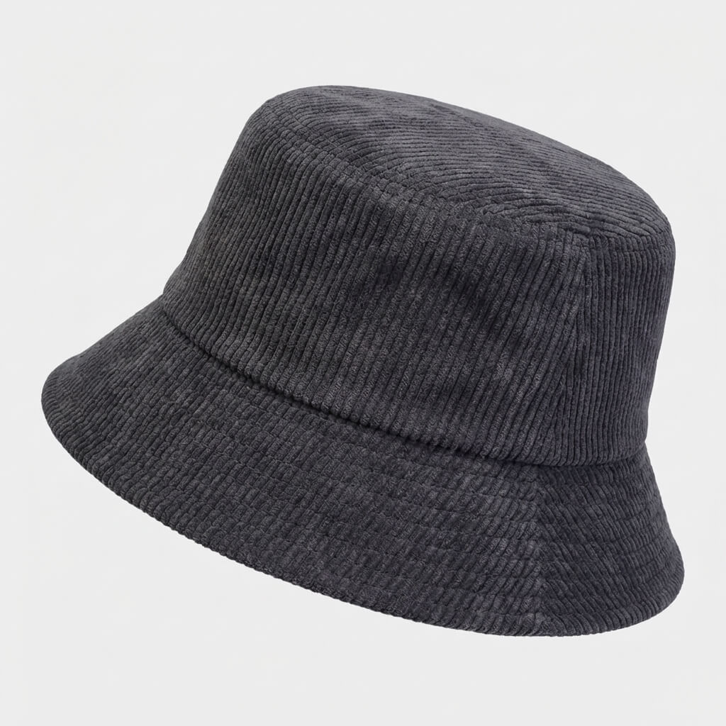 Corduroy Bucket Hat Clean Modern Minimalist Style Accessory - Urban Caps