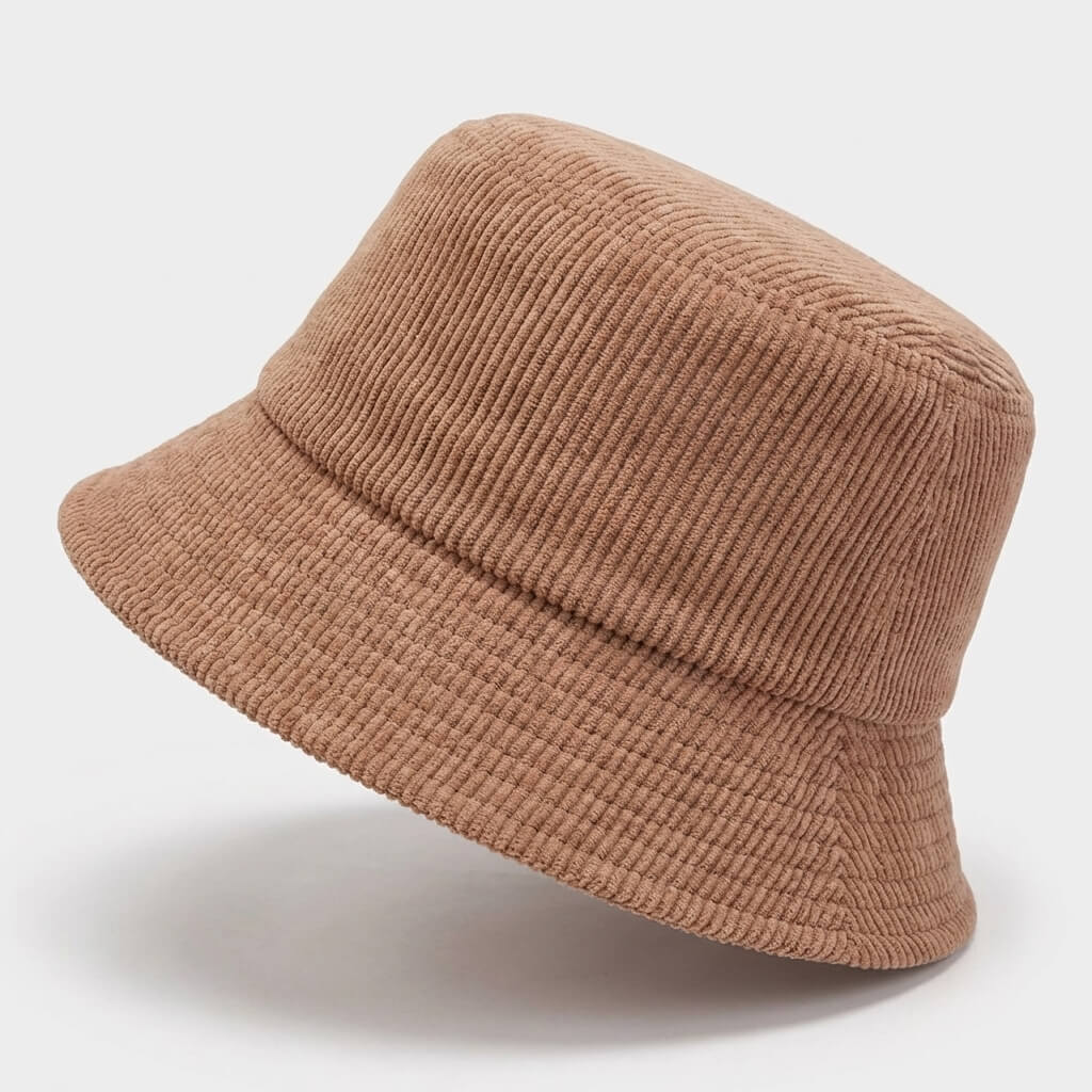 Corduroy Bucket Hat Clean Modern Minimalist Style Accessory - Urban Caps
