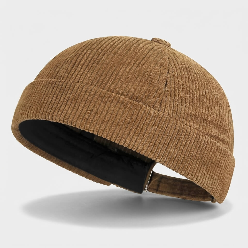Corduroy Docker Cap Crafted For Modern Streetwear Aesthetic - Urban Caps