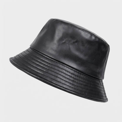 Leather Bucket Hat With Timeless Refined Look Subtle Finish - Urban Caps
