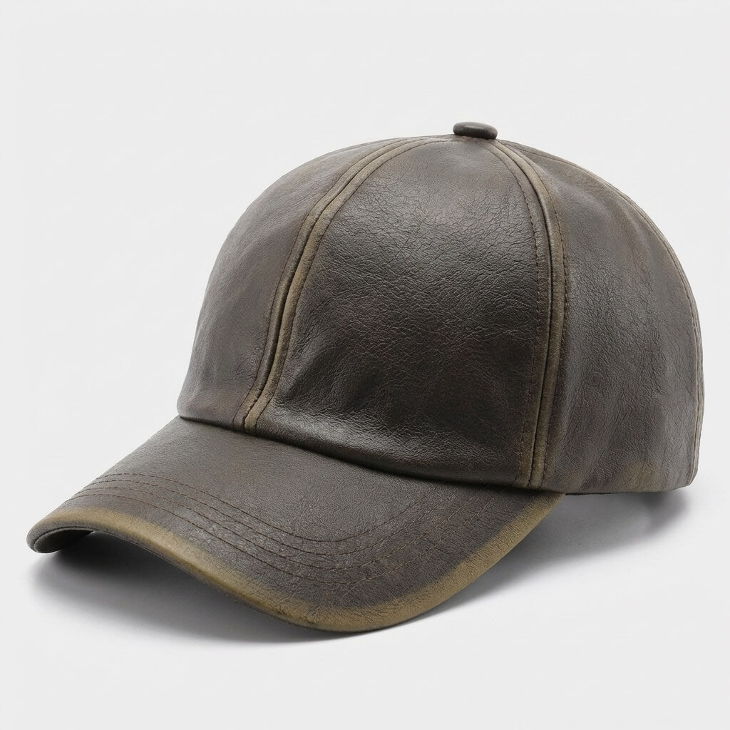 Retro Leather Cap - Urban Caps