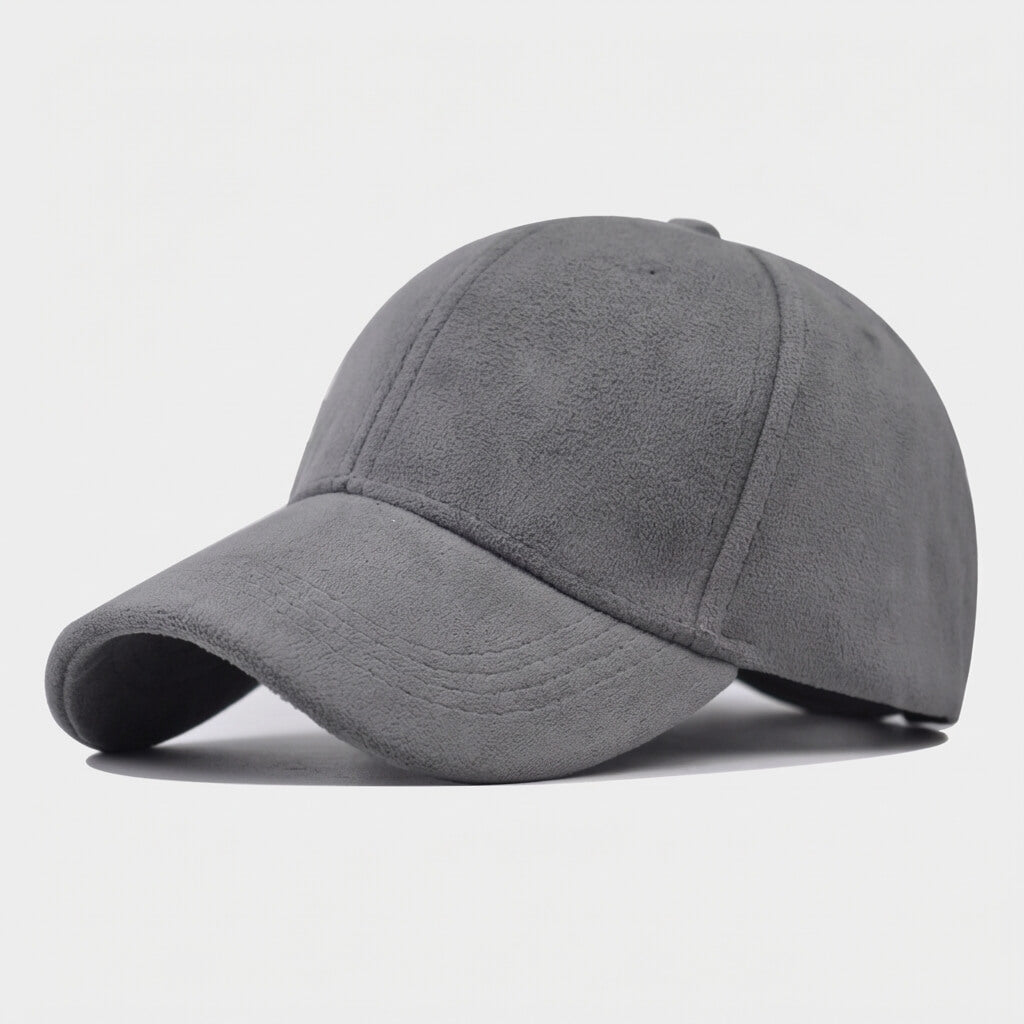 Suede Cap With Structured Front Panel And Soft Lining - Urban Caps