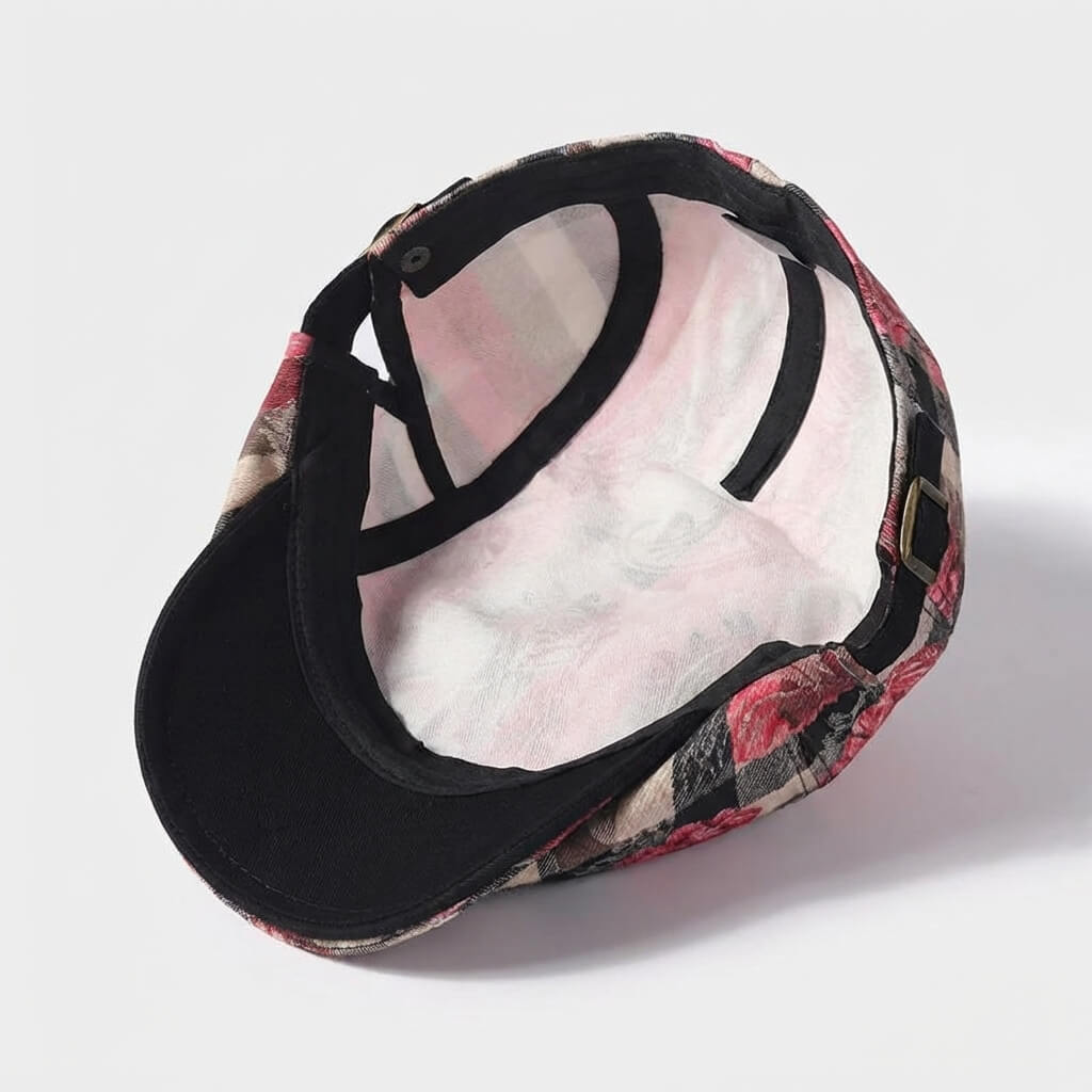 Vintage Patchwork Striped Flat Cap Newsboy Hat Premium - Urban Caps