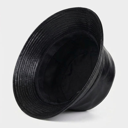 Leather Bucket Hat With Timeless Refined Look Subtle Finish - Urban Caps