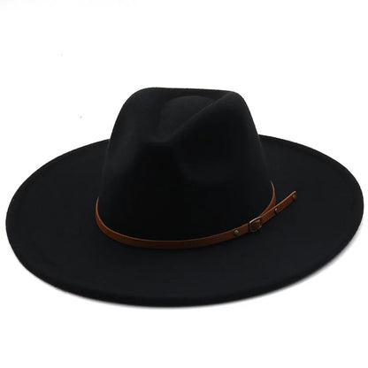 Chapman Felt Fedora Hat – Classic Wide Brim Smart Style Hat