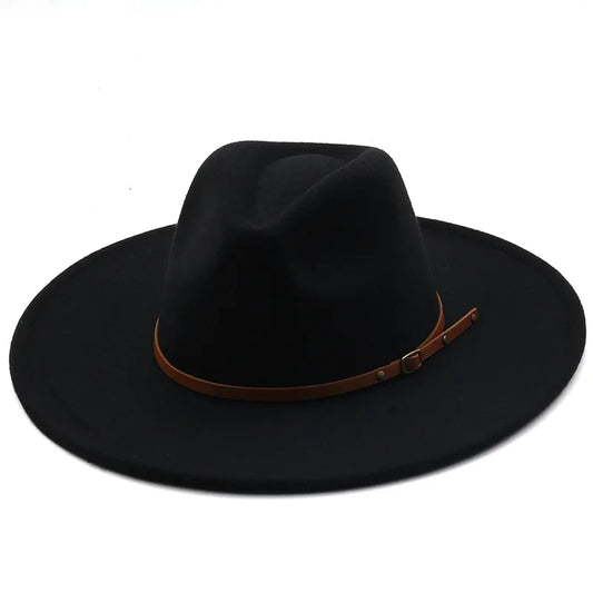 Chapman Felt Fedora Hat – Classic Wide Brim Smart Style Hat
