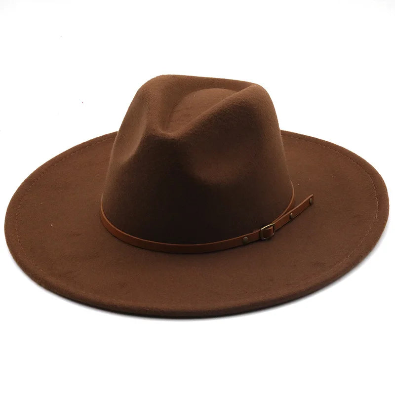 Chapman Felt Fedora Hat – Classic Wide Brim Smart Style Hat