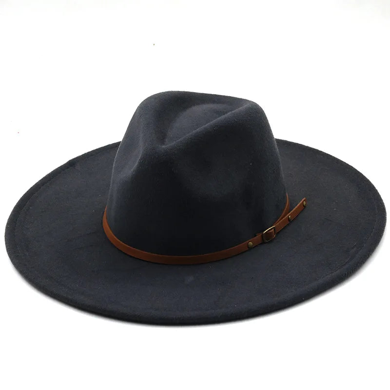 Chapman Felt Fedora Hat – Classic Wide Brim Smart Style Hat