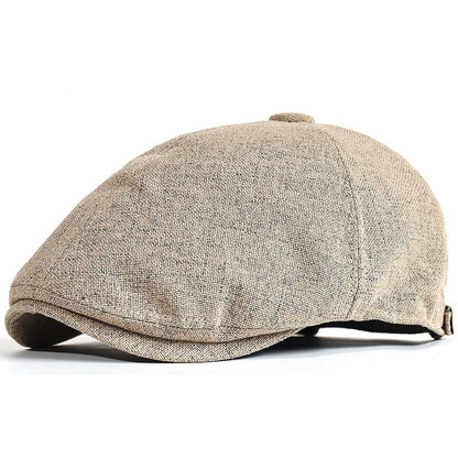 Chelsea Linen Gatsby Cap - Breathable Linen Gatsby Cap For Casual Warm Weather Style