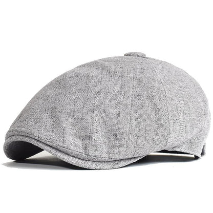 Chelsea Linen Gatsby Cap - Breathable Linen Gatsby Cap For Casual Warm Weather Style