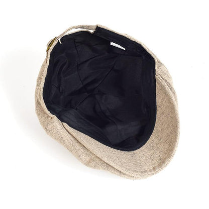 Chelsea Linen Gatsby Cap - Breathable Linen Gatsby Cap For Casual Warm Weather Style