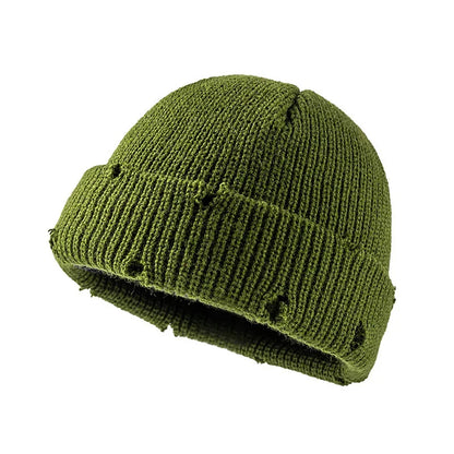 Chelsea Winter Ripped Knitted Beanie - Urban Caps
