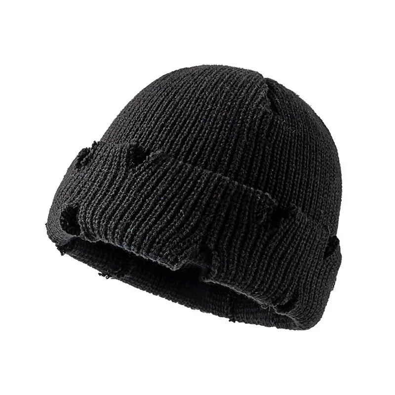 Chelsea Winter Ripped Knitted Beanie - Urban Caps