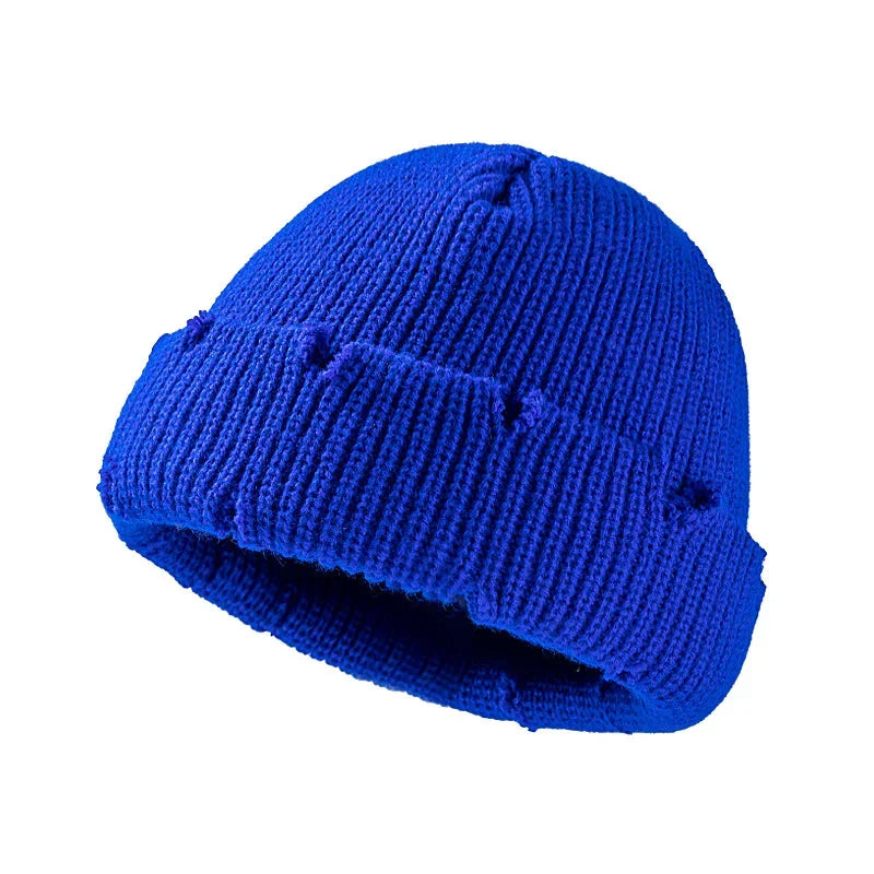 Chelsea Winter Ripped Knitted Beanie - Urban Caps