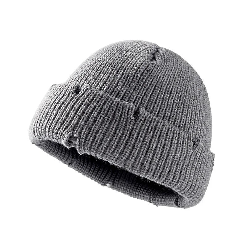 Chelsea Winter Ripped Knitted Beanie - Urban Caps