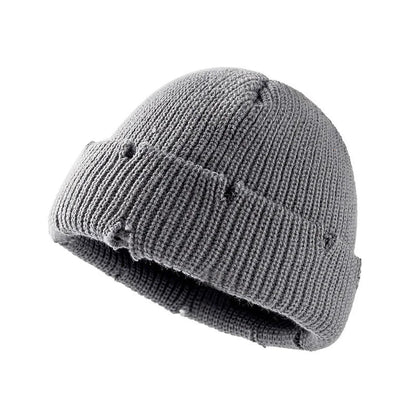 Chelsea Winter Ripped Knitted Beanie - Urban Caps