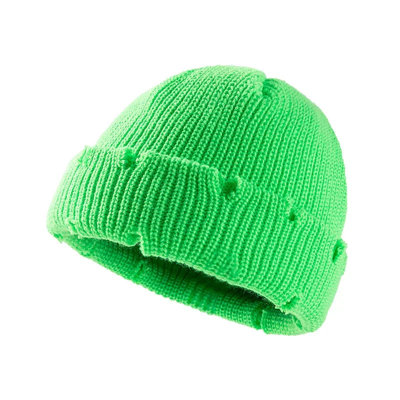 Chelsea Winter Ripped Knitted Beanie - Urban Caps