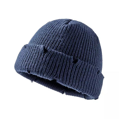 Chelsea Winter Ripped Knitted Beanie - Urban Caps