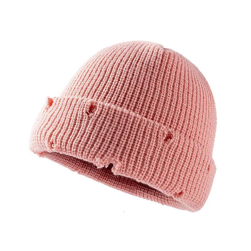 Chelsea Winter Ripped Knitted Beanie - Urban Caps