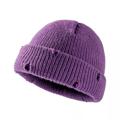 Chelsea Winter Ripped Knitted Beanie - Urban Caps