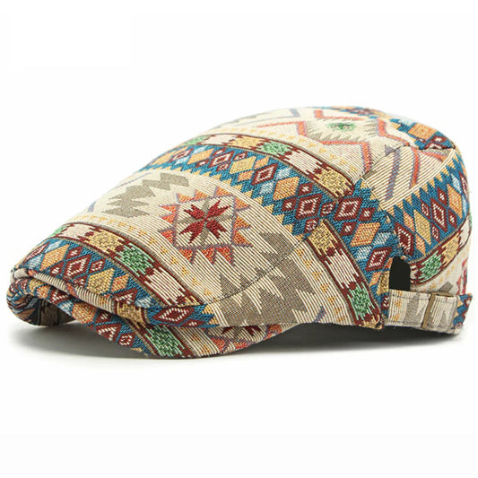 Chepstow Boho Flat Cap - Classic Flat Cap With Bohemian Twist For Versatile Casual Styling
