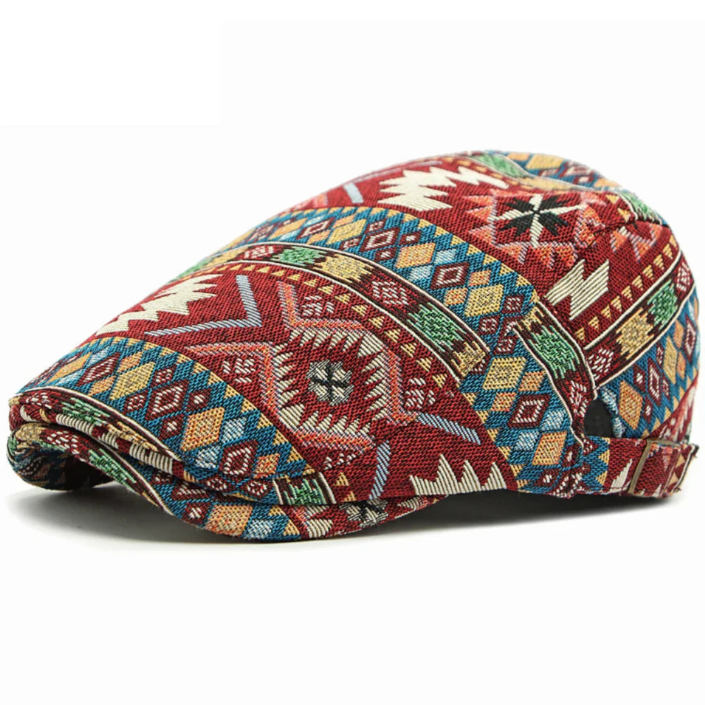 Chepstow Boho Flat Cap - Classic Flat Cap With Bohemian Twist For Versatile Casual Styling