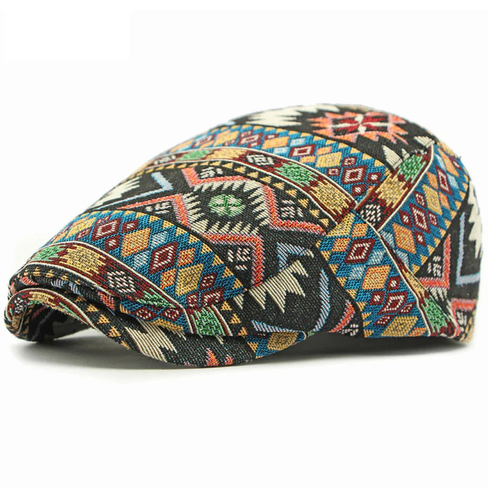 Chepstow Boho Flat Cap - Classic Flat Cap With Bohemian Twist For Versatile Casual Styling